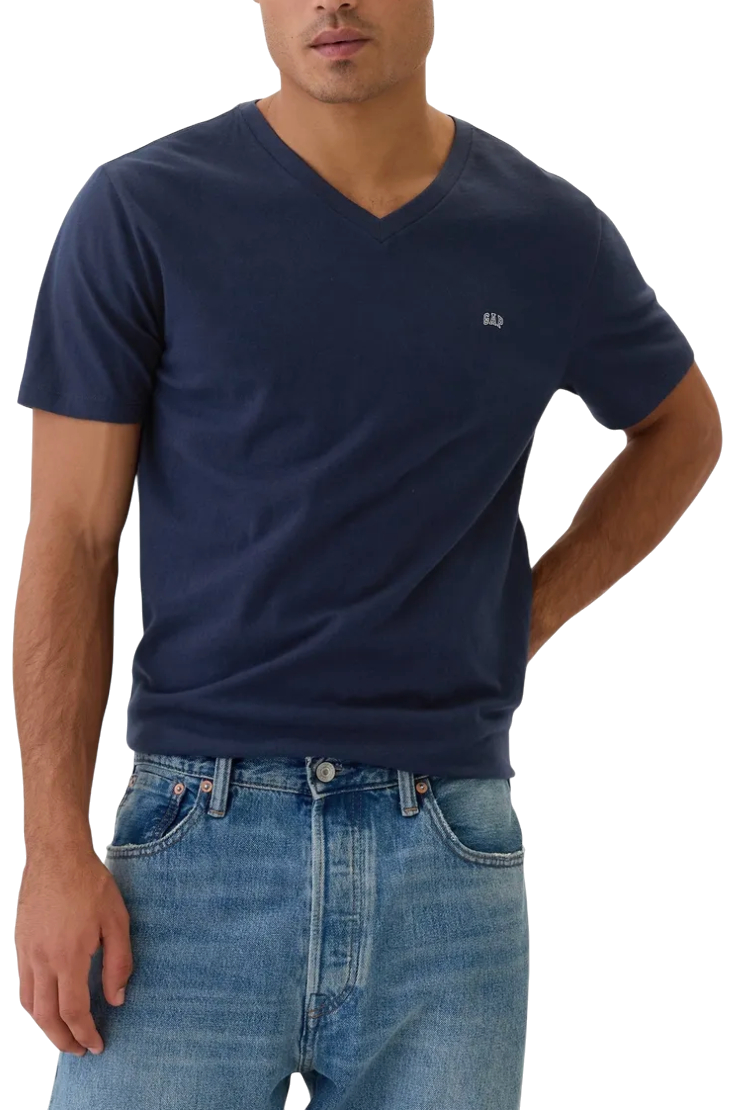 Majica GAP Micro Logo V-Neck