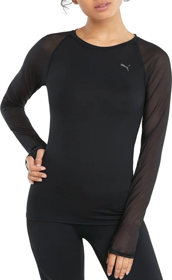 Langarm-T-Shirt Puma STUDIO Yogini LT Mesh LS Top
