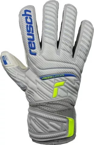 Reusch Attrakt Grip Finger Support Junior Goalkeeper Gloves