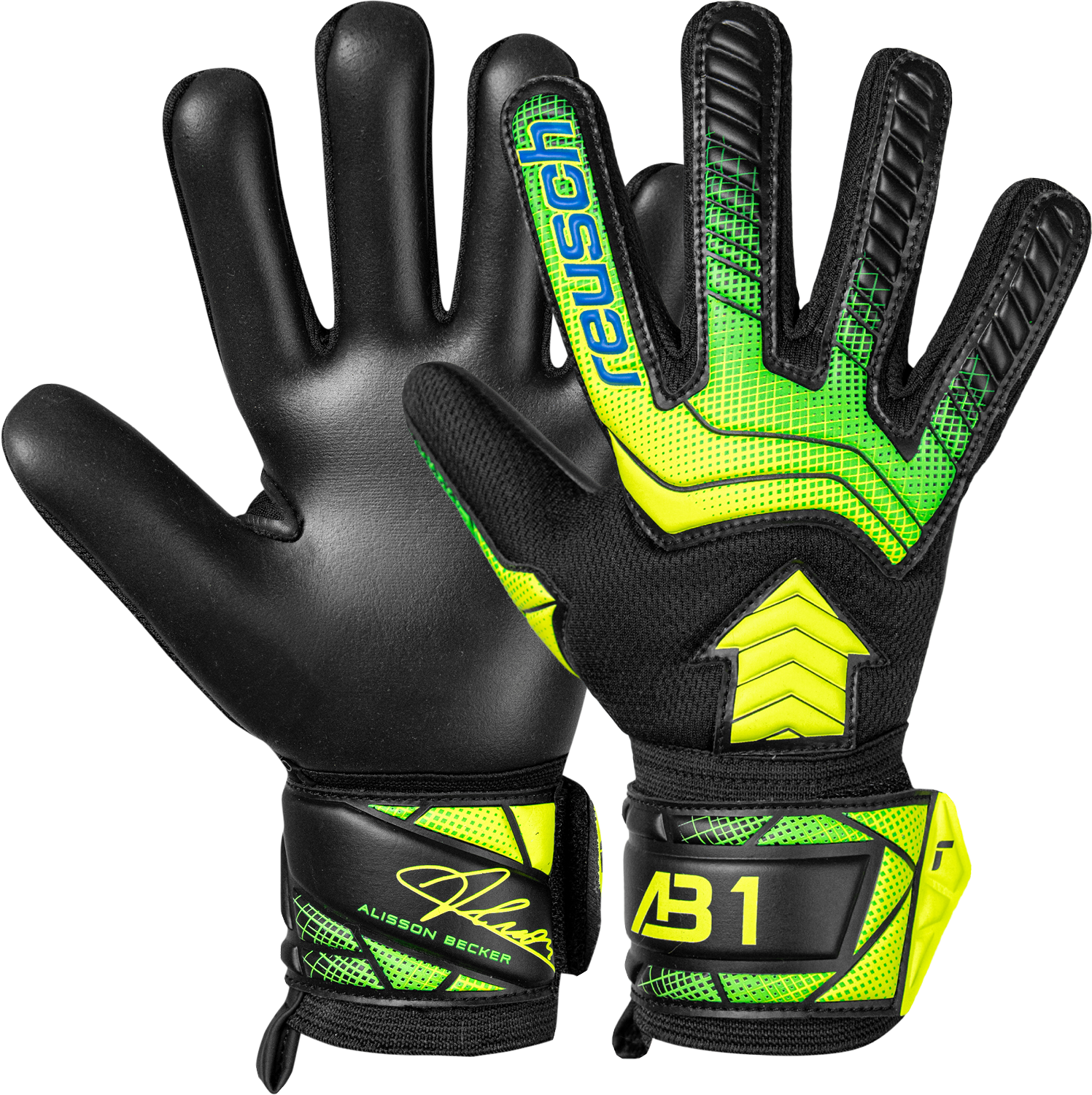Reusch Attrakt AB1 Silver Goalkeeper Gloves Kids Kapuskesztyű