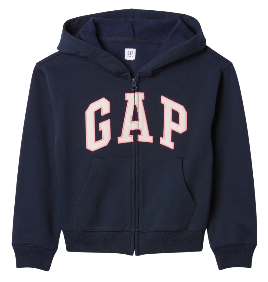 Суитшърт с качулка GAP FullZip Logo