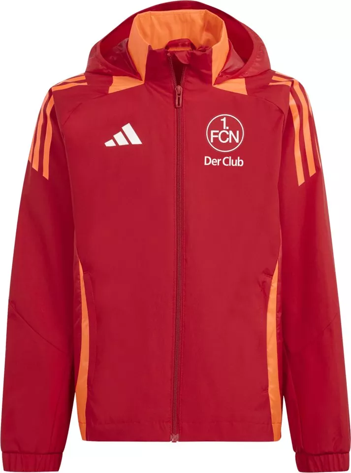 Τζάκετ με κουκούλα adidas 1.FC Nürnberg all-weather jacket kids red