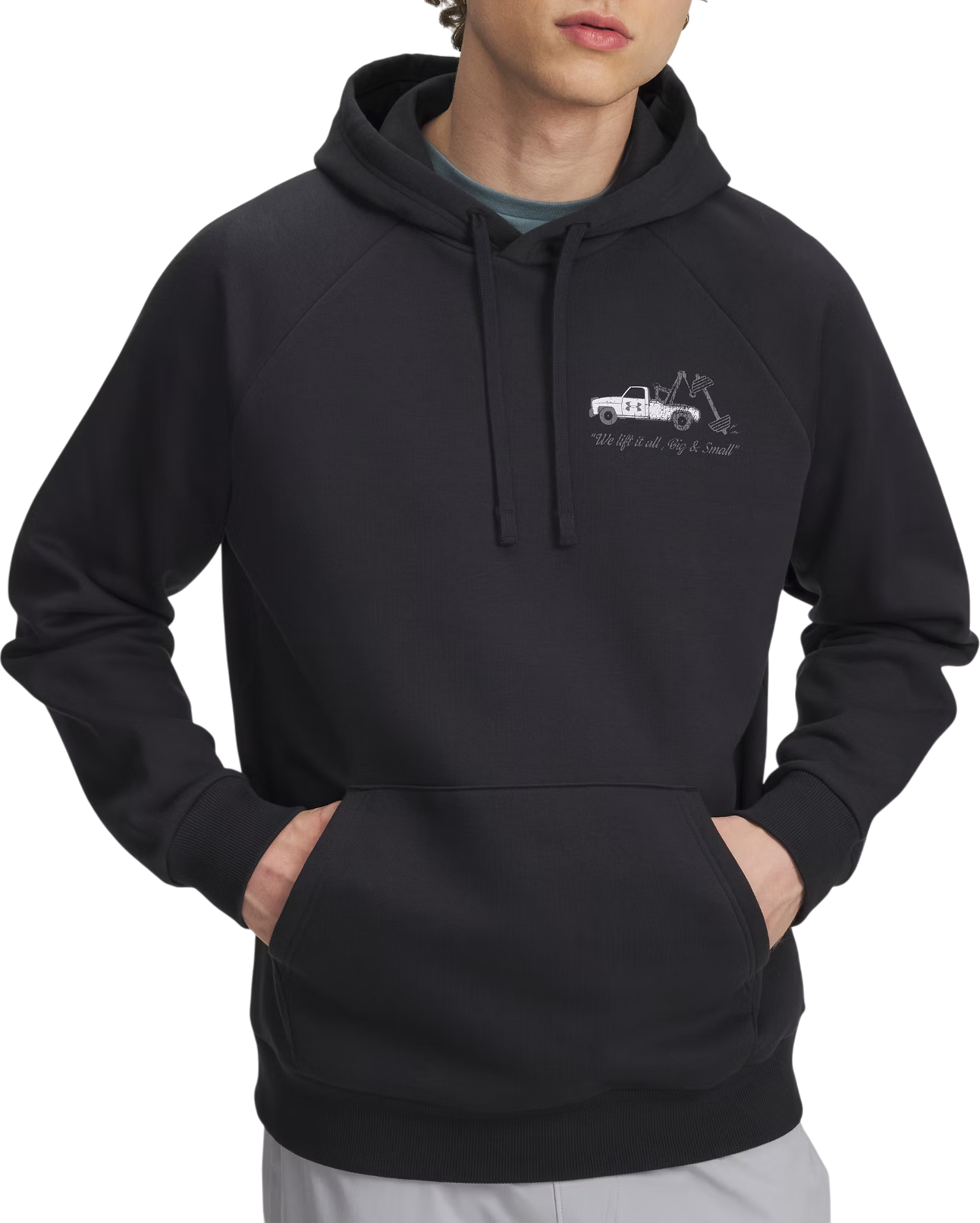 Sweatshirt med hætte Under Armour UA Rival Fleece HBR Logo HD