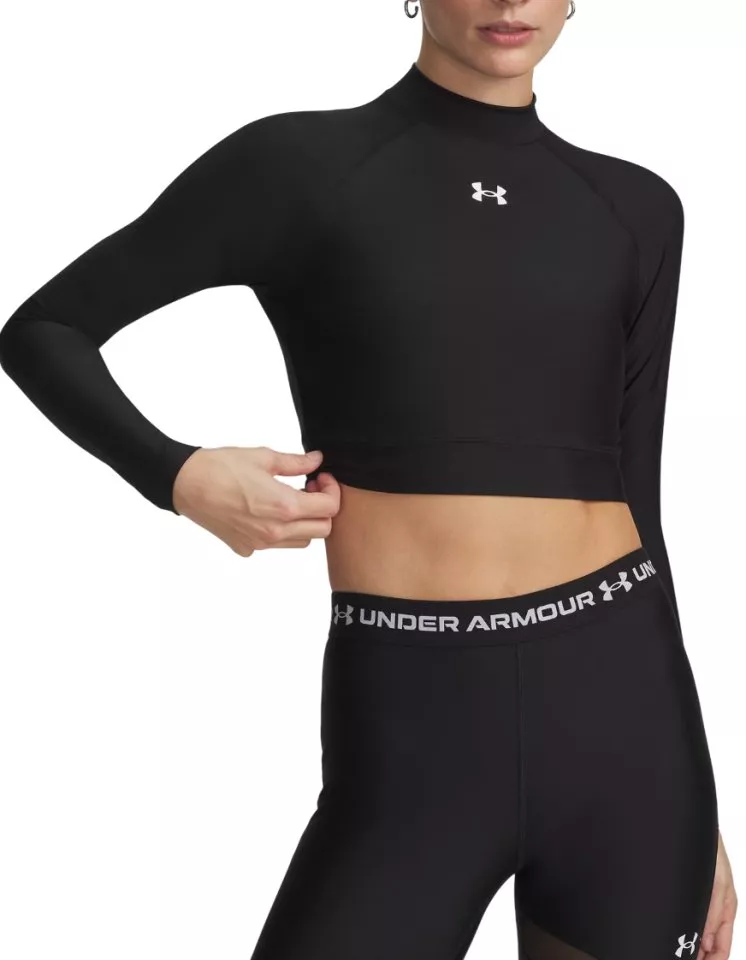 Langarm-T-Shirt Under Armour HeatGear Crop Mock Women