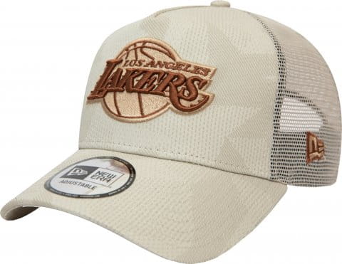 New Era LA Lakers Camo Trucker Cap Beige FSTN