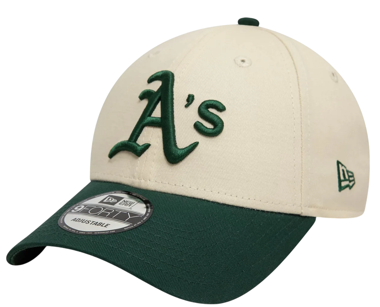 Šiltovka New Era Hellbeige Oakland Athletics Colour Block 9FORTY Verstellbare Cap