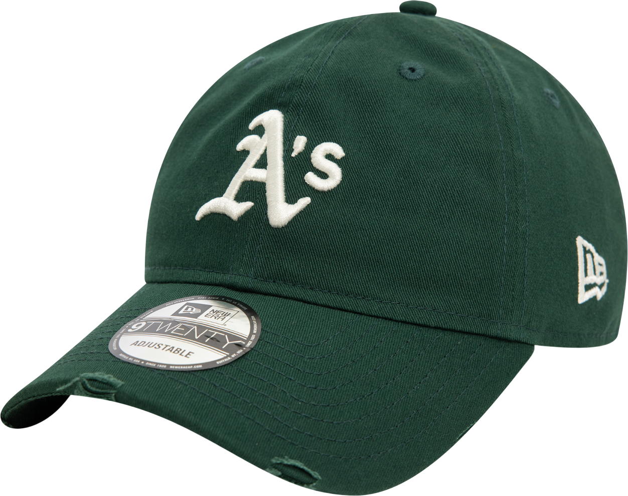 Šiltovka New Era Oakland Athletics Distressed Dark Green 9TWENTY Adjustable Cap