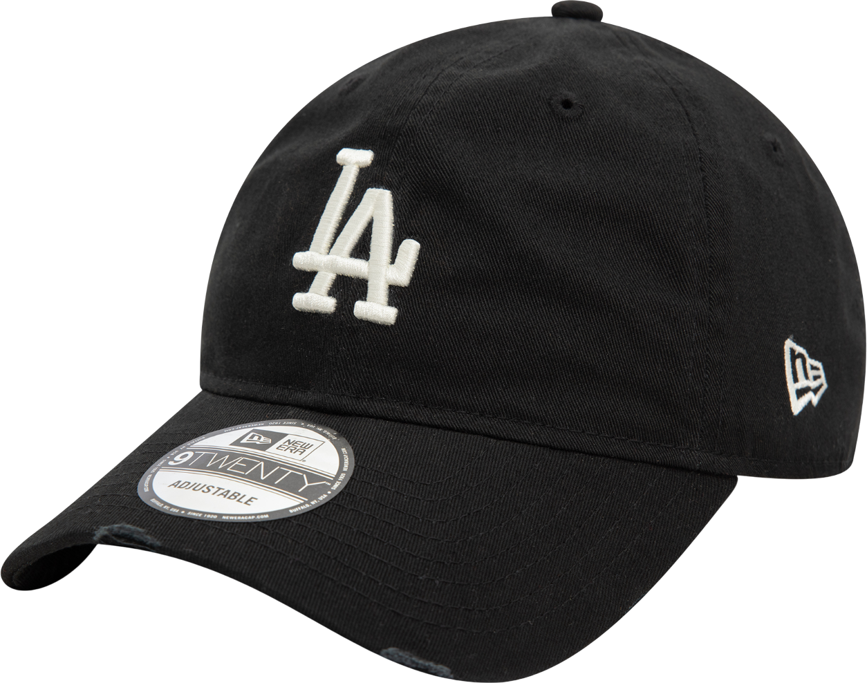 New Era LA Dodgers Distressed Black 9TWENTY Adjustable Cap Baseball sapka