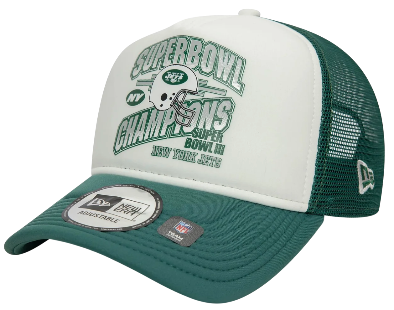 Chapéu Era New York Jets Super Bowl 9FORTY A-Frame Trucker Cap