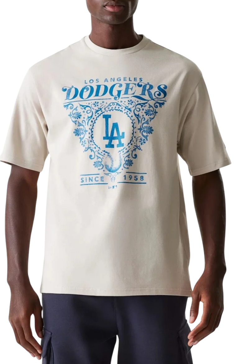 New Era MLB Los Angeles Dodgers Floral Graphic Oversized T-Shirt