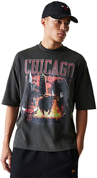 New Era NBA Washed Graphic Chicago Bulls T-Shirt