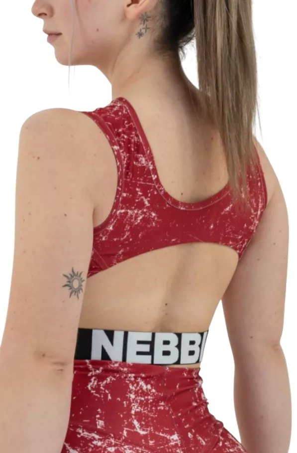 Linne Nebbia Crop Tank Top Rough Girl Red XS Fitness T-Shirt