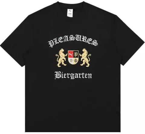 X PLEASURES Graphic T-Shirt Schwarz