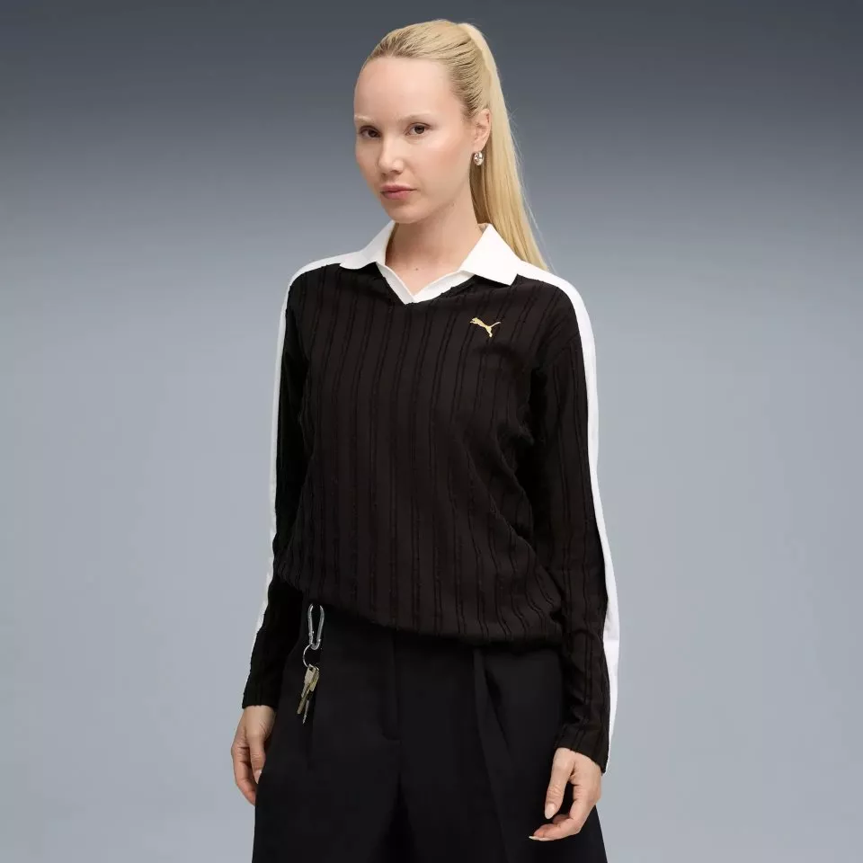 Puma T7 Relaxed Long Sleeve Polo Women Hosszú ujjú póló