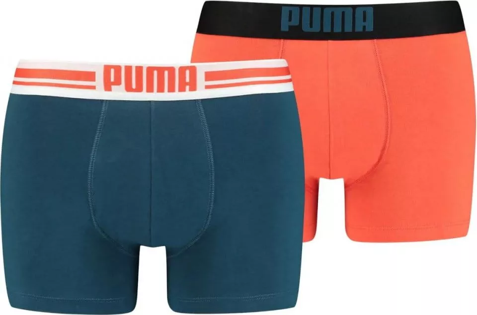 Calzoncillos bóxer Puma Placed Logo Boxer 2er Pack Rot Blau F025