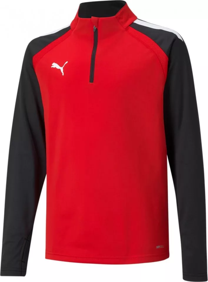 Tričko s dlhým rukávom Puma teamLIGA 1/4 Zip Top Jr