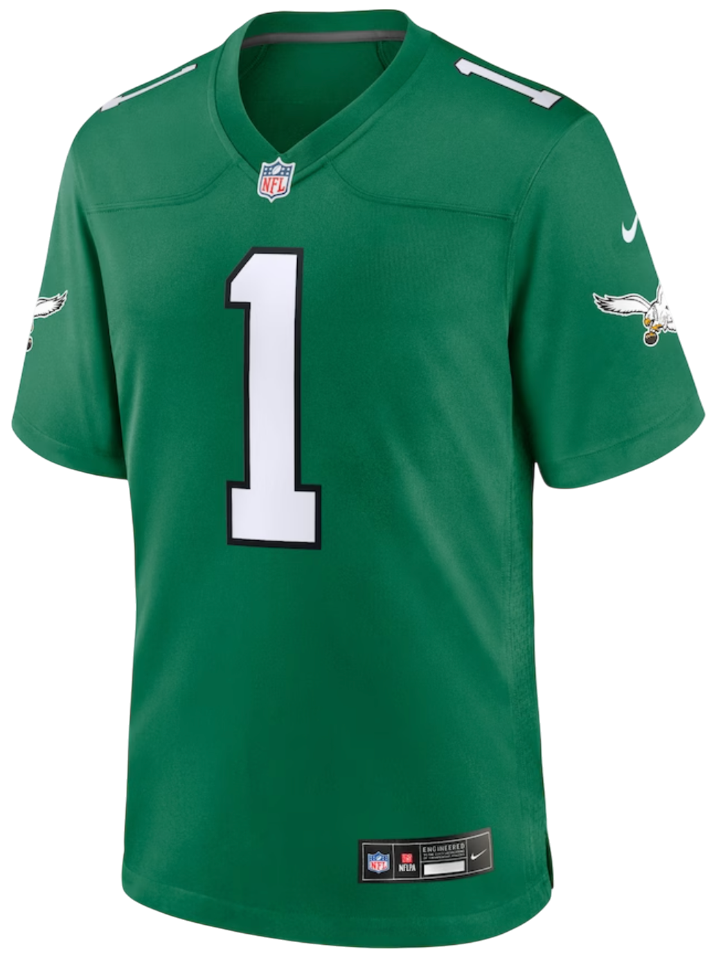 Pánský dres s krátkým rukávem Nike NFL Philadelphia Eagles Jalen Hurts #1 Super Bowl