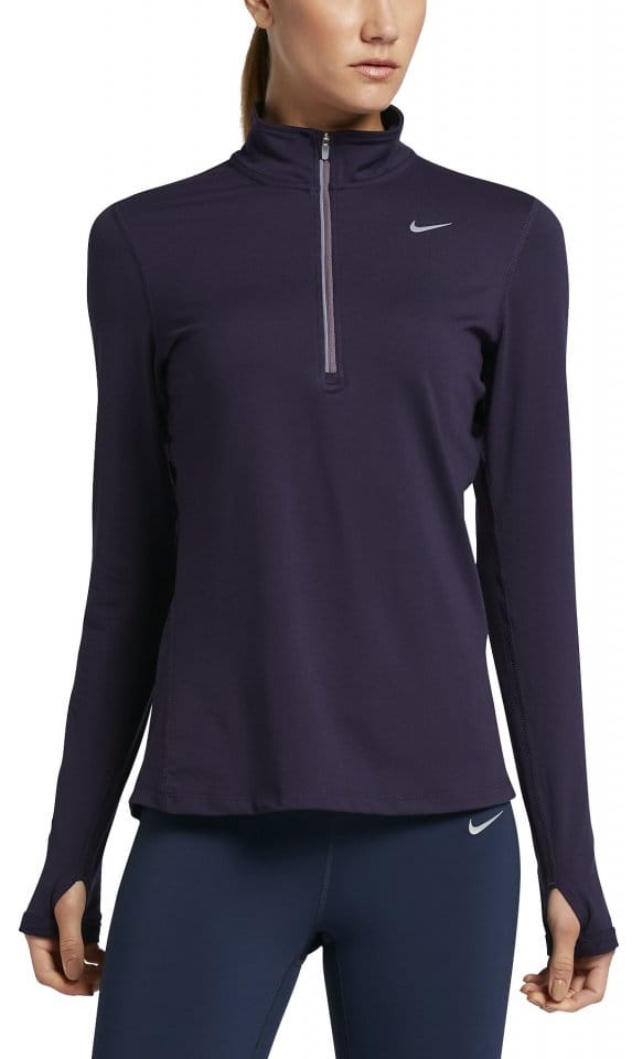 nike element half zip purple