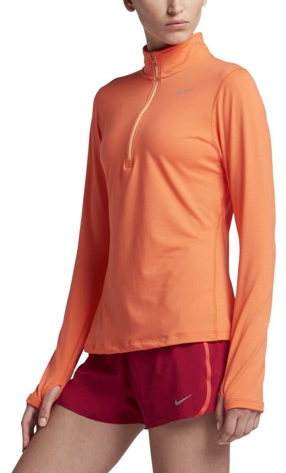 women's nike orange half zip