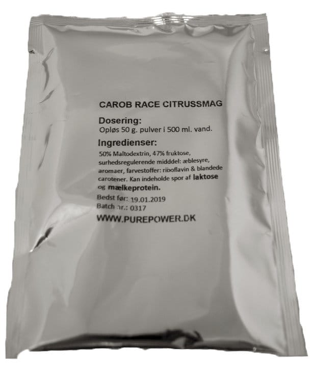 Power- og energidrikke Pure Power Carbo Race Electrolyte Citrus 50g