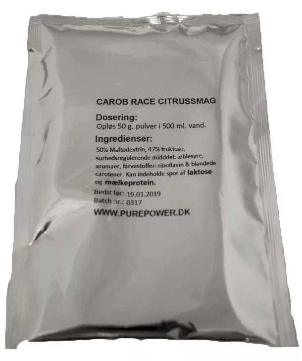 Power- og energidrikke Pure Power Carbo Race Electrolyte Citrus 50g