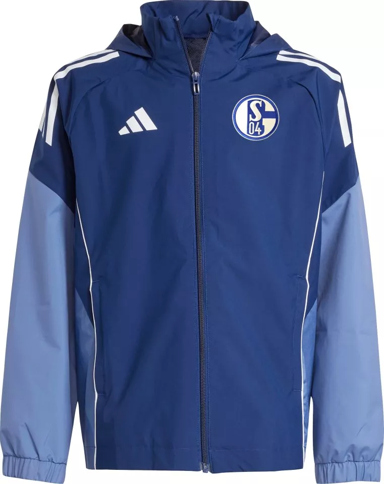 Bunda s kapucňou adidas FC Schalke 04 Rain Jacket Kids