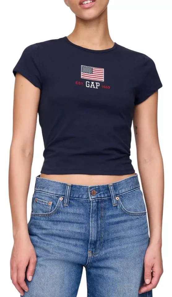 Tričko GAP Logo Americana Fitted Crew