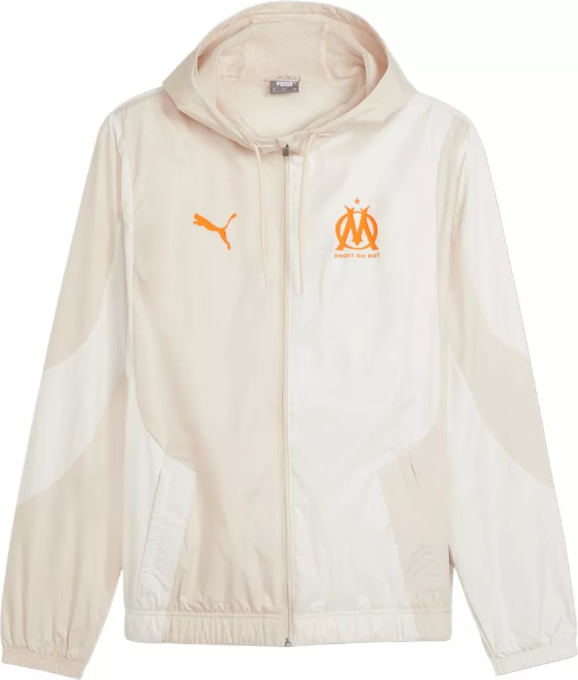Chaqueta con capucha Puma Olympique Marseille Prematch Woven jacket 2023/24