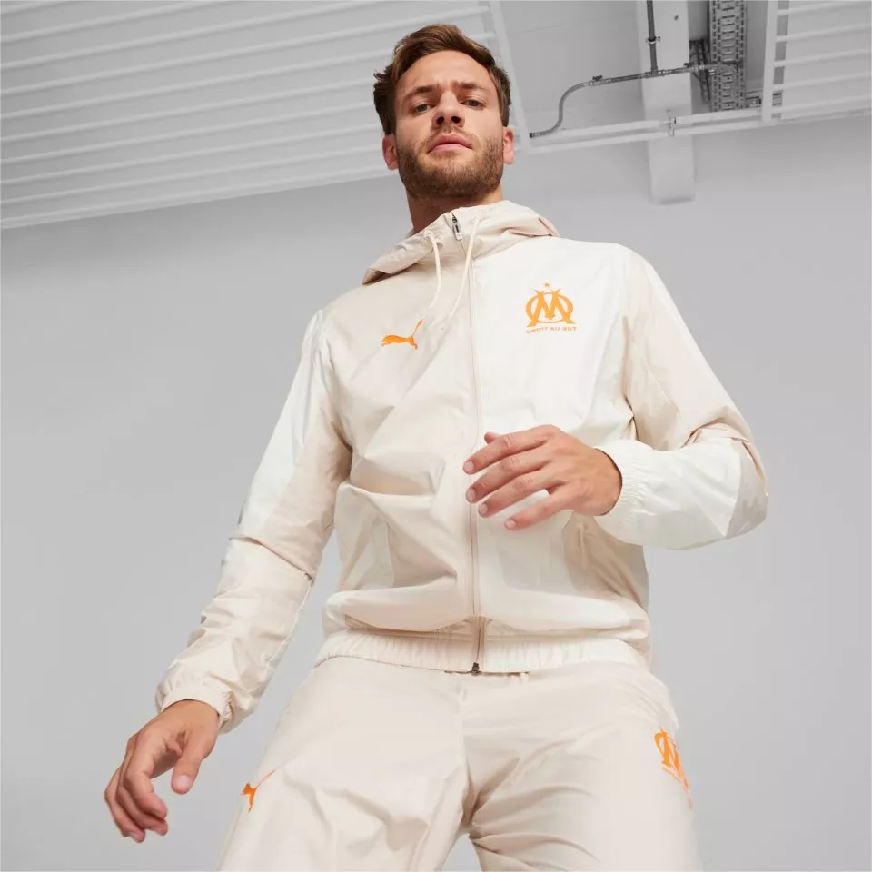 Chaqueta con capucha Puma Olympique Marseille Prematch Woven jacket 2023/24