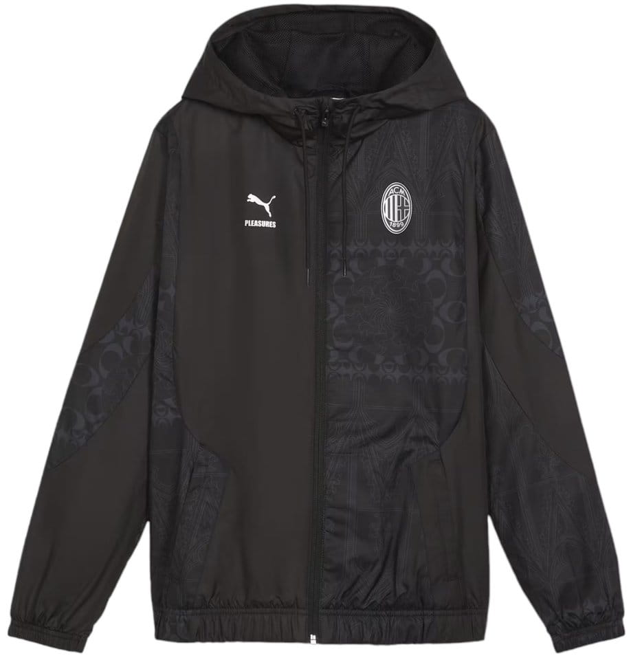 Bunda s kapucňou Puma AC Milan x Pleasures Prematch Jacket Womens