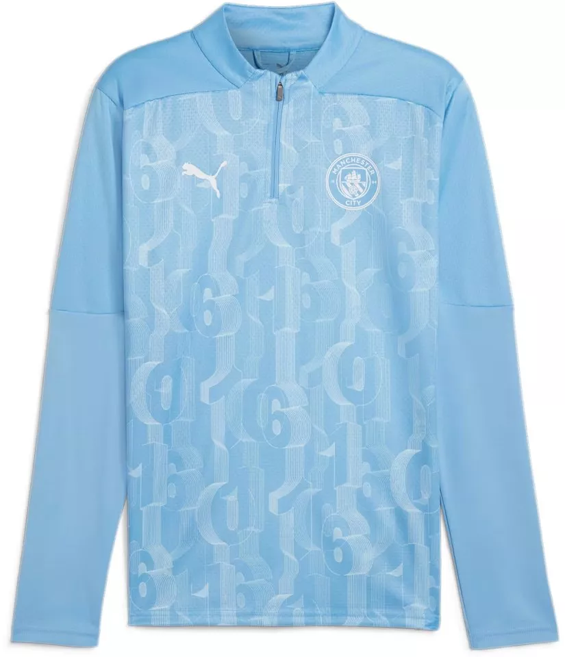 Majica z dolgimi rokavi Puma Manchester City Pre-match Quarter-Zip Top Men