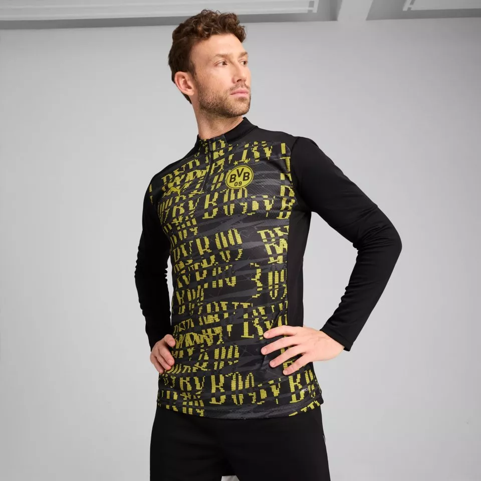 Långärmad T-shirt Puma Borussia Dortmund Pre-match Quarter-Zip Top Men 2024/25