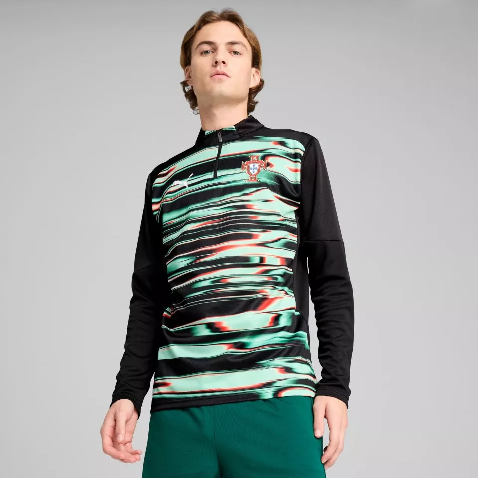 Tričko s dlhým rukávom Puma Portugal Pre-match Quarter-Zip Top Men
