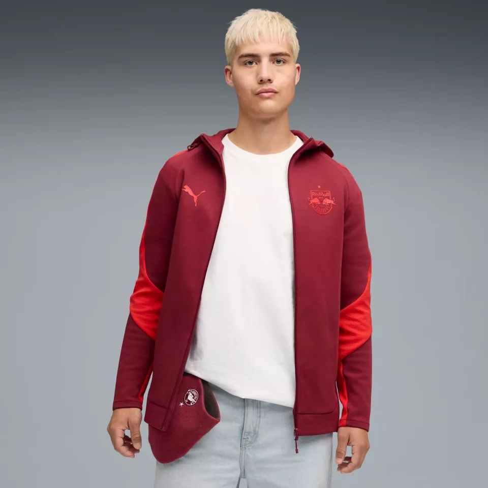 Sweatshirt com capuz Puma Red Bull Salzburg Evostripe Hooded Jacket 2025/26