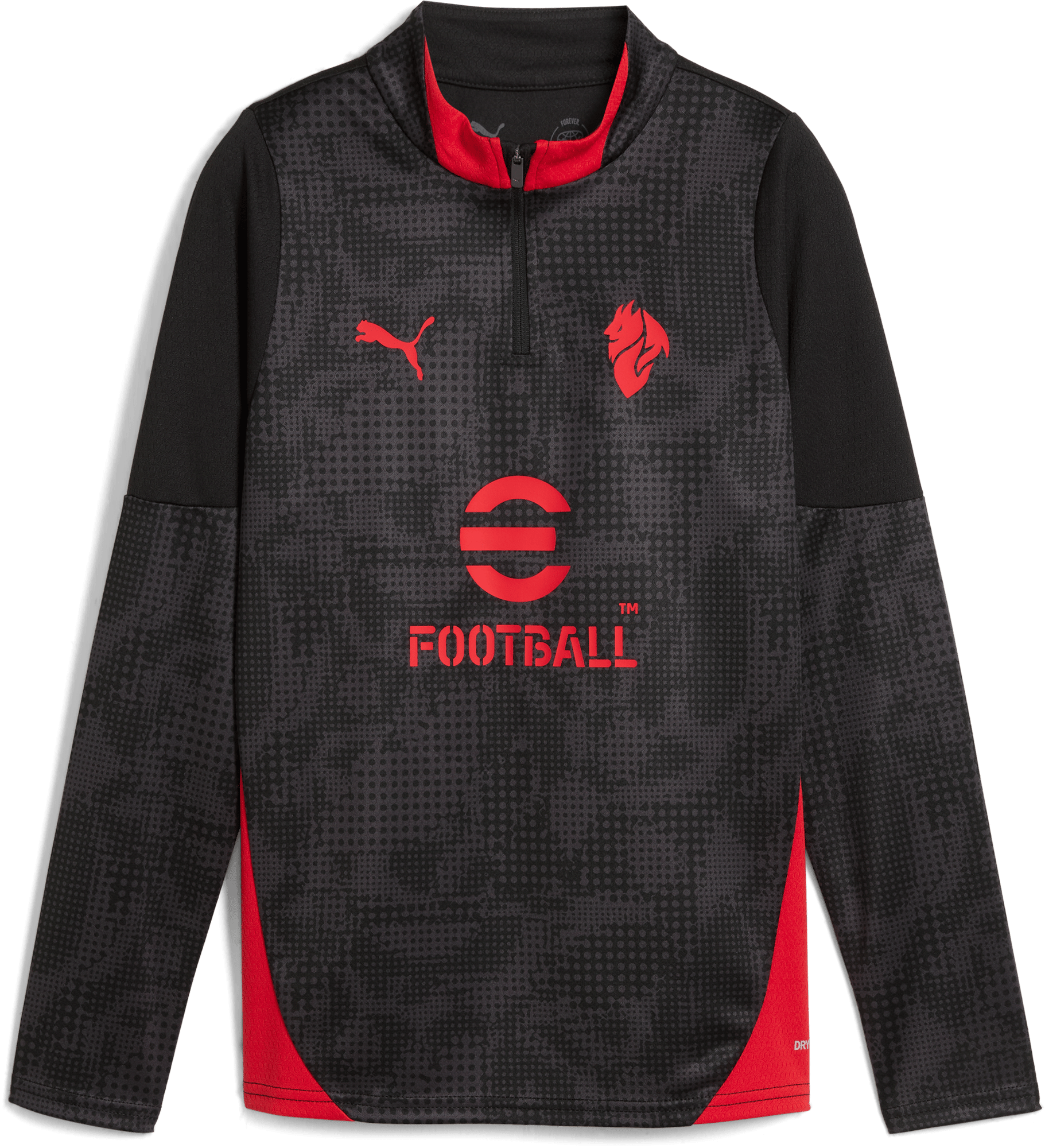Тениска с дълъг ръкав Puma AC Milan Training 1/4 Zip Top Jr