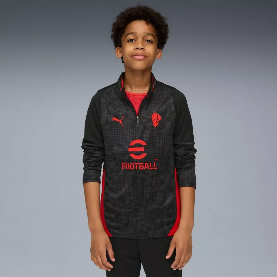 Тениска с дълъг ръкав Puma AC Milan Training 1/4 Zip Top Jr