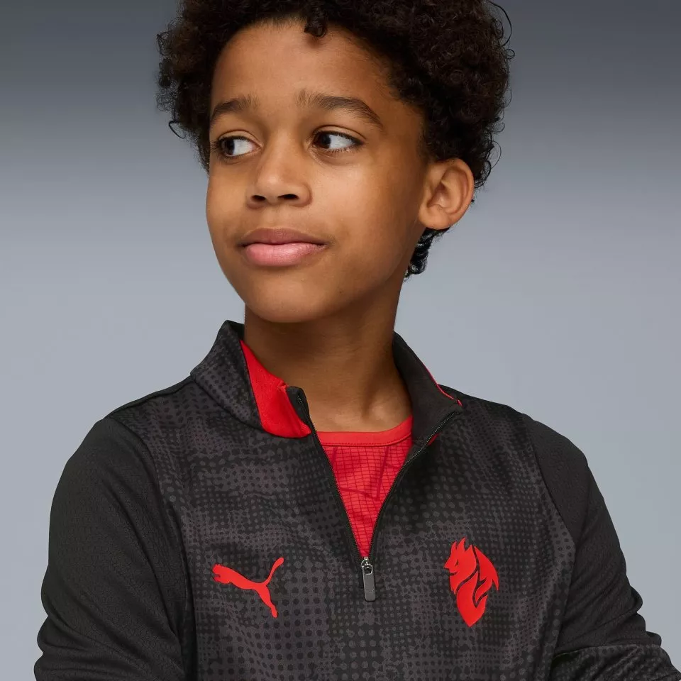 Тениска с дълъг ръкав Puma AC Milan Training 1/4 Zip Top Jr