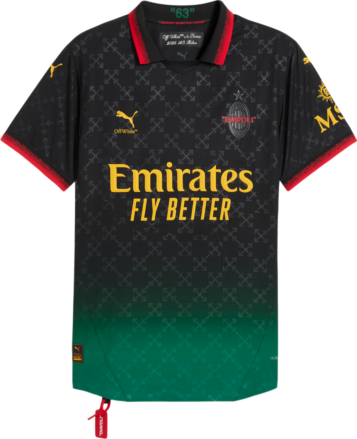 Camiseta de fútbol Puma AC MILAN x OFF-WHITE™ Authentic Jersey Men