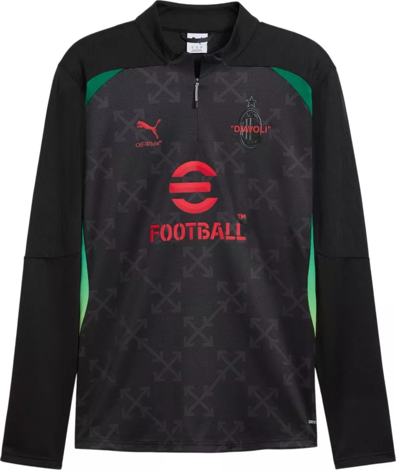 Camiseta de manga larga Puma AC MILAN x OFF-WHITE™ Pre-match Quarter-Zip Top Men