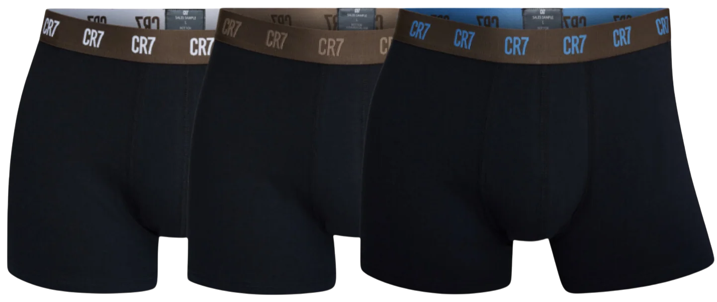 CR7 Men's 3-Pack Cotton Blend Trunks Boxeralsók