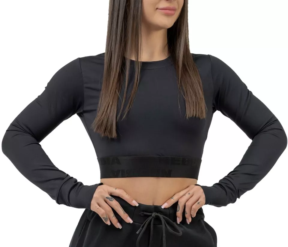 Débardeurs NEBBIA Women s Long Sleeve Crop Top INTENSE Perform