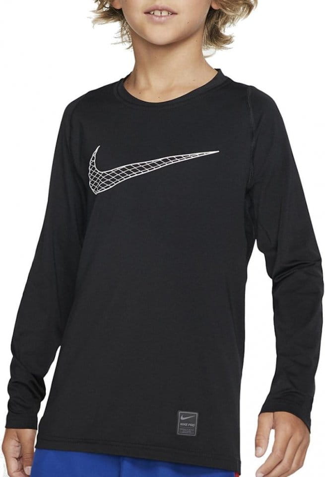 Тениска с дълъг ръкав Nike B Pro TOP LS FTTD