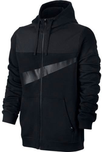 nike hybrid full zip hoodie black