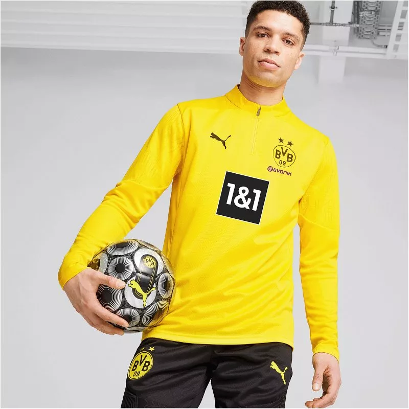 Camiseta de manga larga Puma BVB Training 1/4 Zip Top with Sponsor
