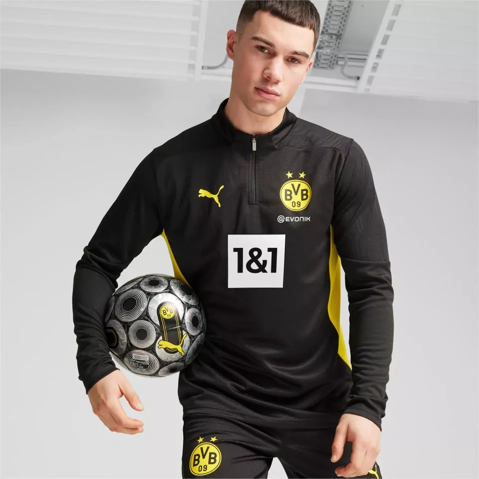 T-Shirt de manga comprida Puma BVB Training 1/4 Zip Top with Sponsor