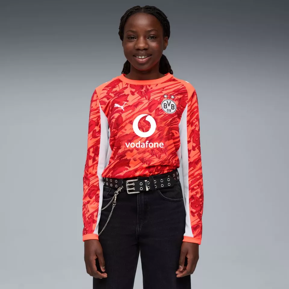 Langærmet trøje Puma Borussia Dortmund Goalkeeper Replica Long Sleeve Jersey 2025/26 Kids
