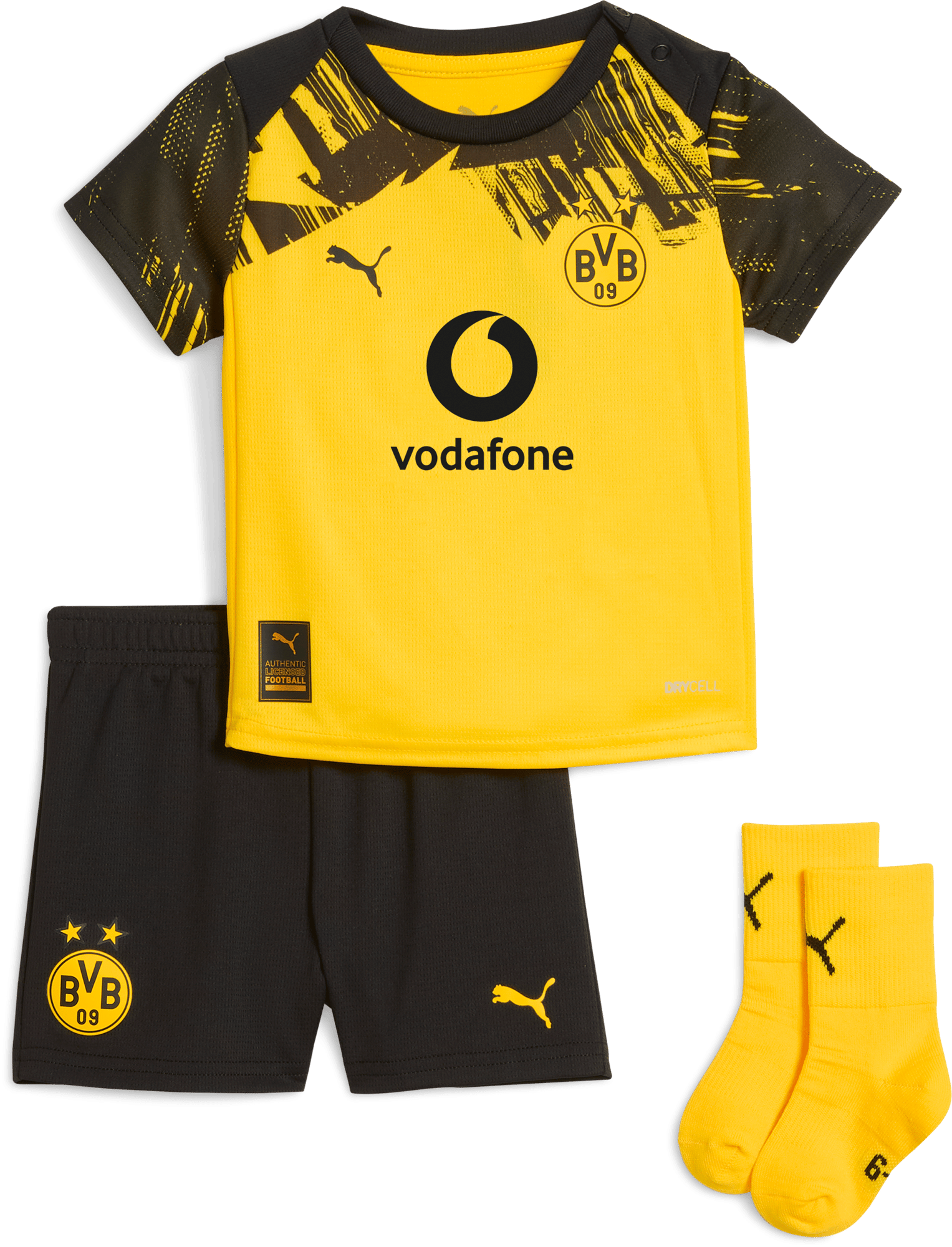 Komplet Puma BVB Home with Sponsor 2025/26 Babykit