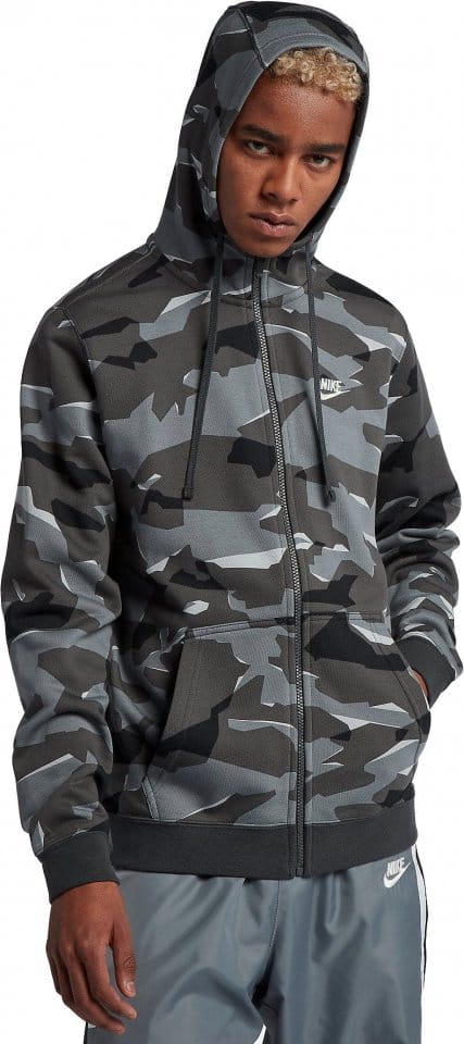 Hooded sweatshirt Nike M NSW CLUB CAMO HOODIE FZ FT Top4Running