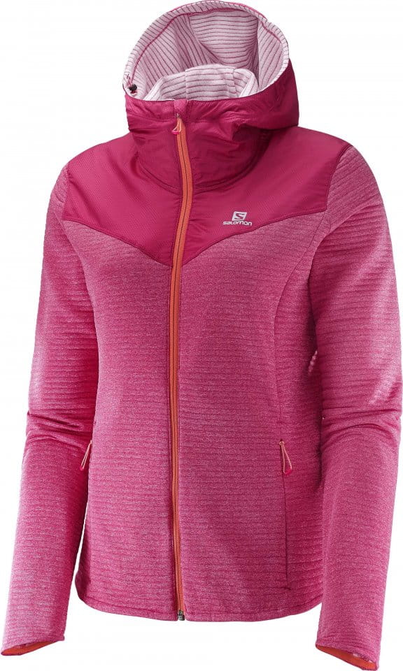 Kurtka z kapturem Salomon ELEVATE FZ MID W Gaura Pink