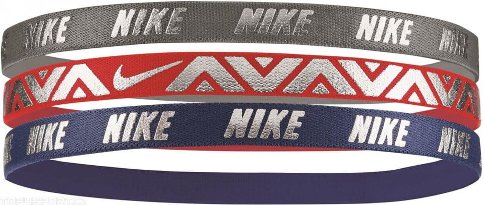 Pannband Nike METALLIC HAIRBANDS 3 PACK
